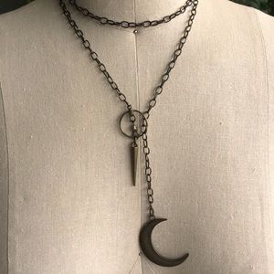 Lasso Necklace with Moon